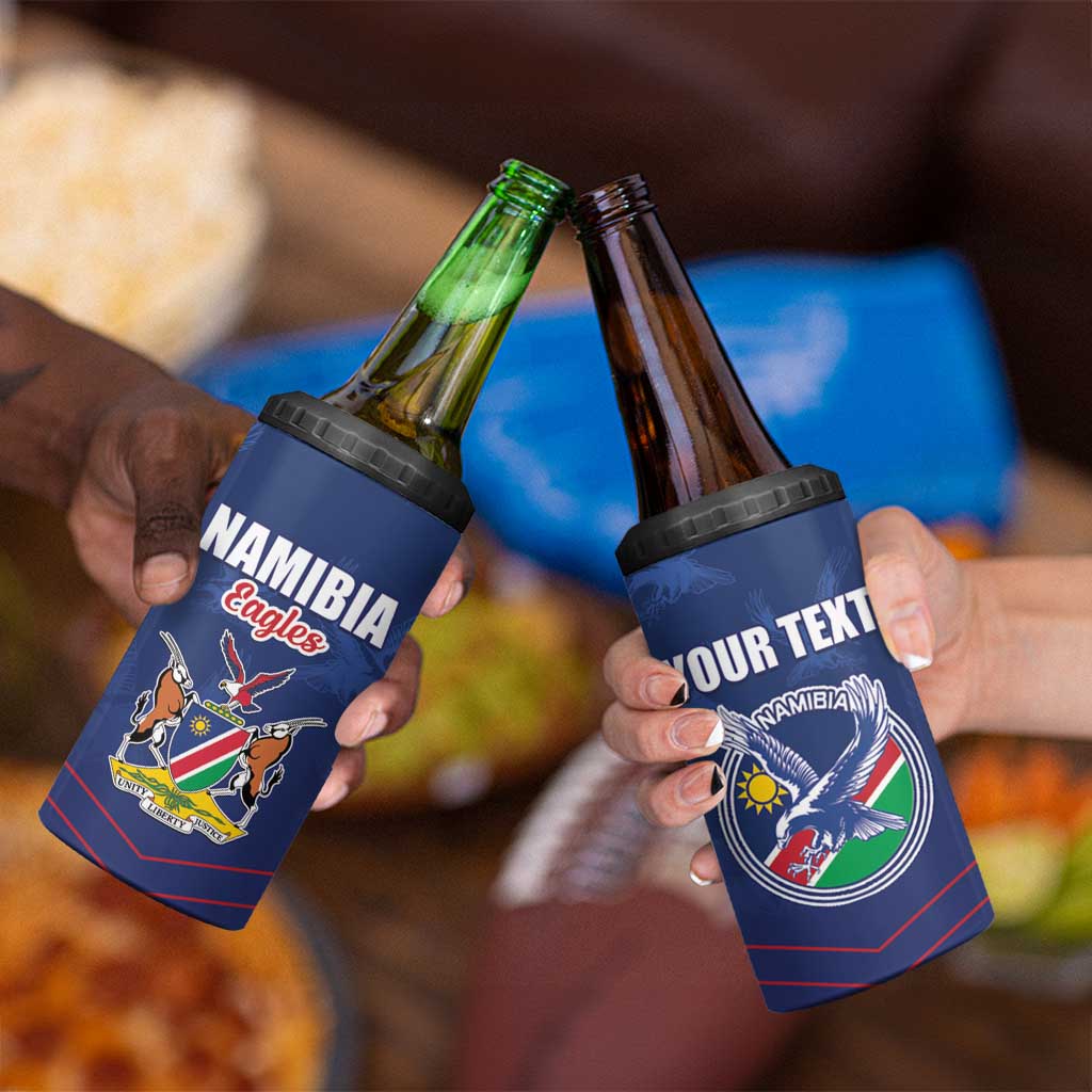 Custom Namibia Cricket 4 in 1 Can Cooler Tumbler Go Eagles Go - Wonder Print Shop