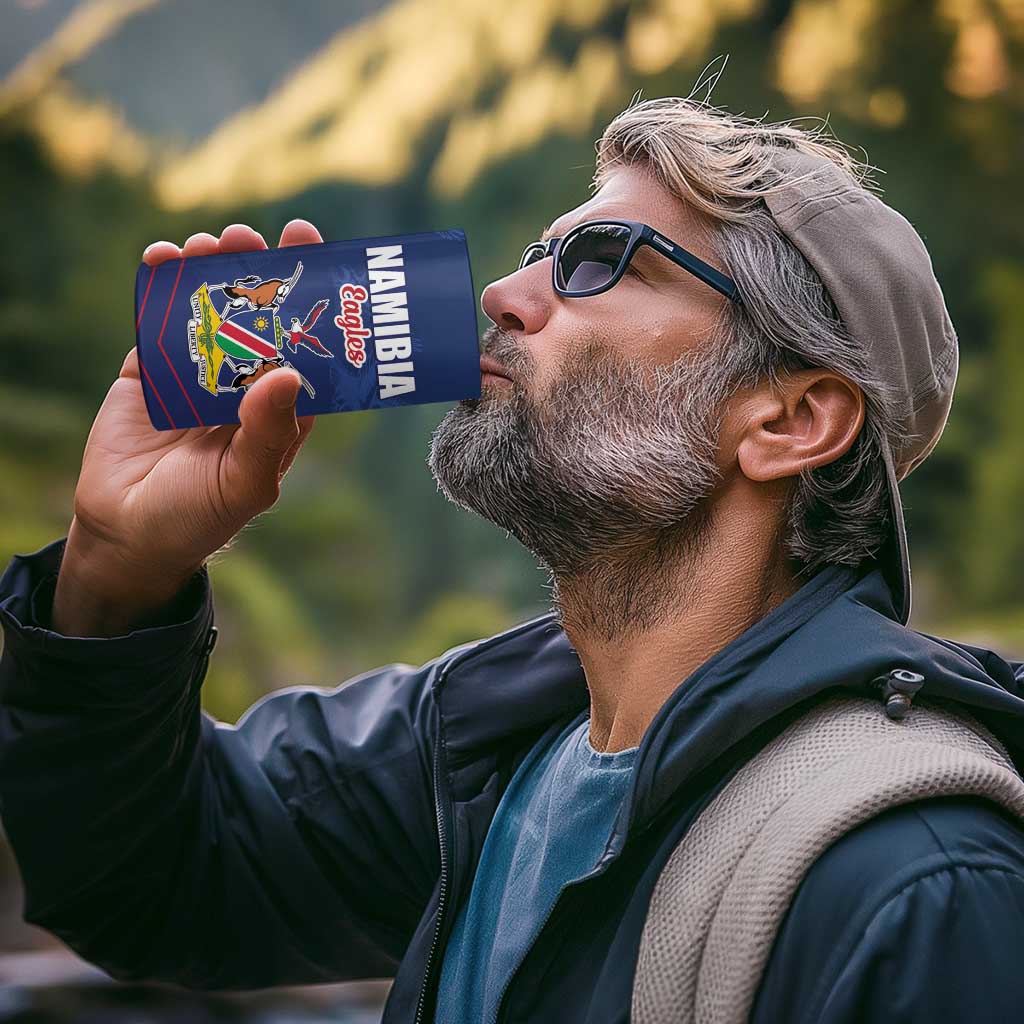 Custom Namibia Cricket 4 in 1 Can Cooler Tumbler Go Eagles Go - Wonder Print Shop