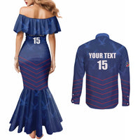 Custom Namibia Cricket Couples Matching Mermaid Dress and Long Sleeve Button Shirt Go Eagles Go - Wonder Print Shop