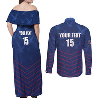 Custom Namibia Cricket Couples Matching Off Shoulder Maxi Dress and Long Sleeve Button Shirt Go Eagles Go - Wonder Print Shop