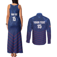 Custom Namibia Cricket Couples Matching Tank Maxi Dress and Long Sleeve Button Shirt Go Eagles Go - Wonder Print Shop