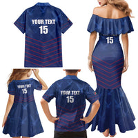 Custom Namibia Cricket Family Matching Mermaid Dress and Hawaiian Shirt Go Eagles Go - Wonder Print Shop