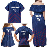 Custom Namibia Cricket Family Matching Off Shoulder Maxi Dress and Hawaiian Shirt Go Eagles Go - Wonder Print Shop