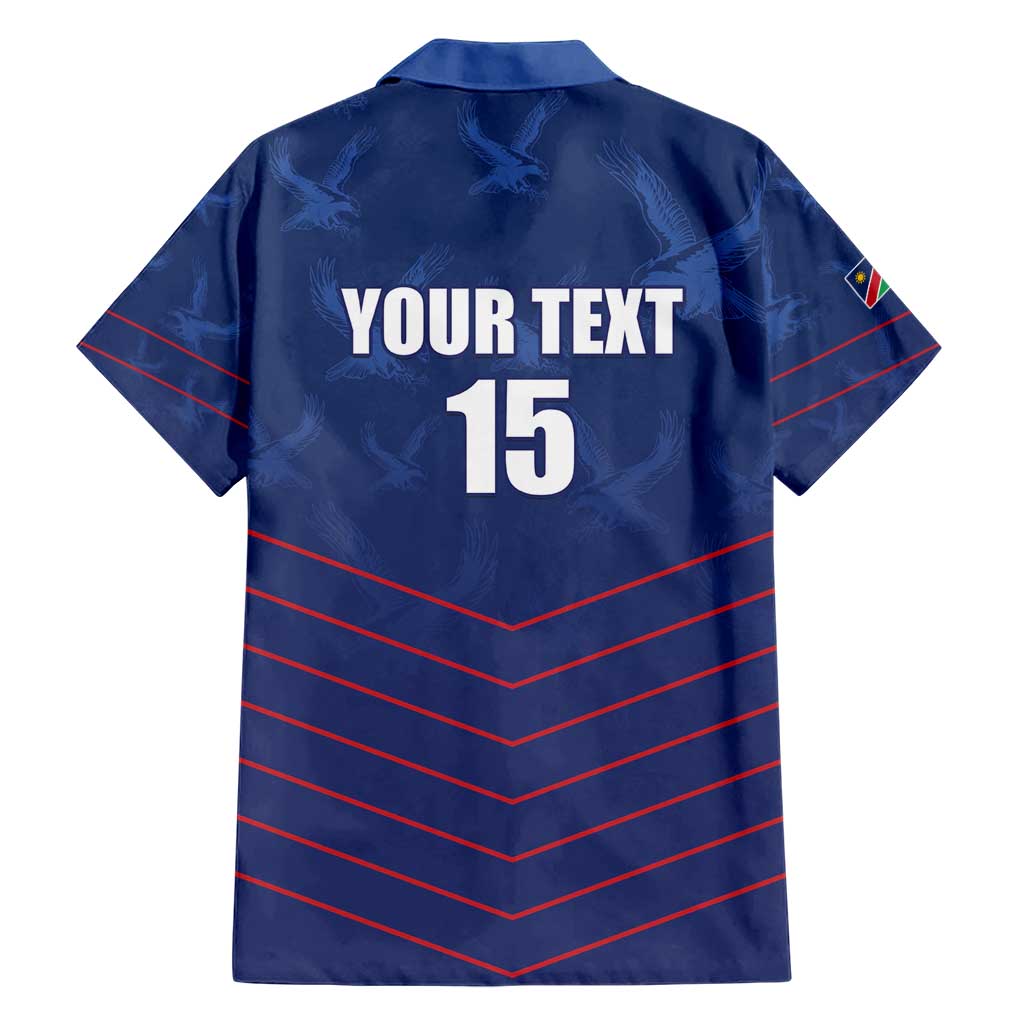 Custom Namibia Cricket Family Matching Short Sleeve Bodycon Dress and Hawaiian Shirt Go Eagles Go - Wonder Print Shop