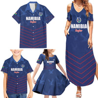 Custom Namibia Cricket Family Matching Summer Maxi Dress and Hawaiian Shirt Go Eagles Go - Wonder Print Shop
