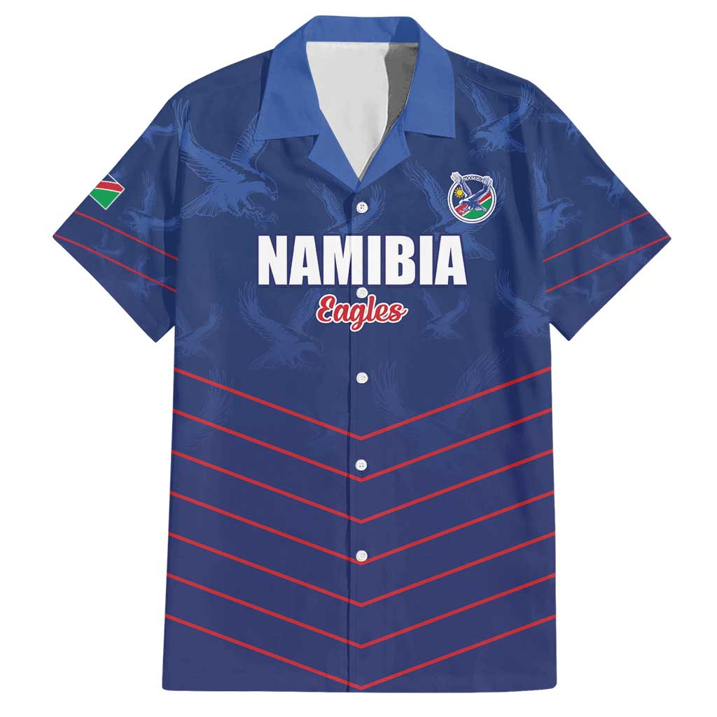 Custom Namibia Cricket Hawaiian Shirt Go Eagles Go - Wonder Print Shop