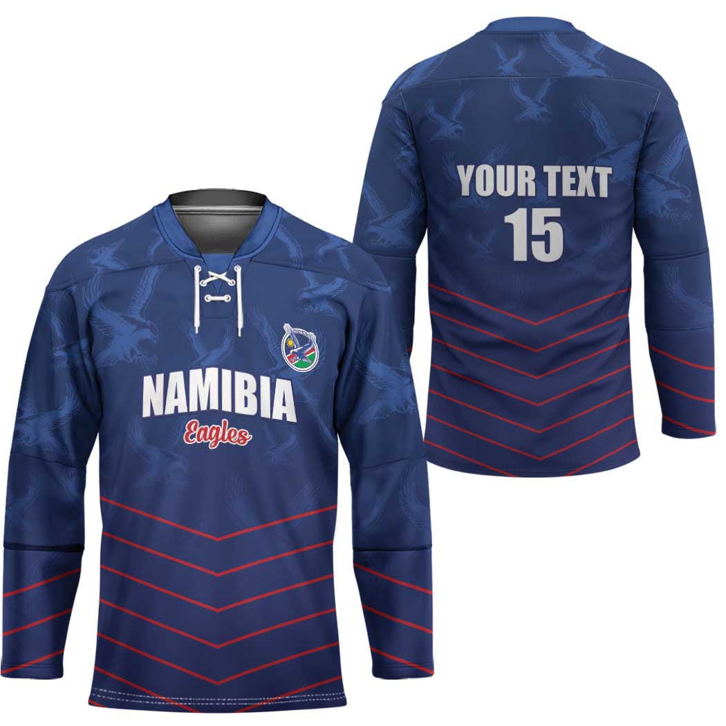 Custom Namibia Cricket Hockey Jersey Go Eagles Go - Wonder Print Shop