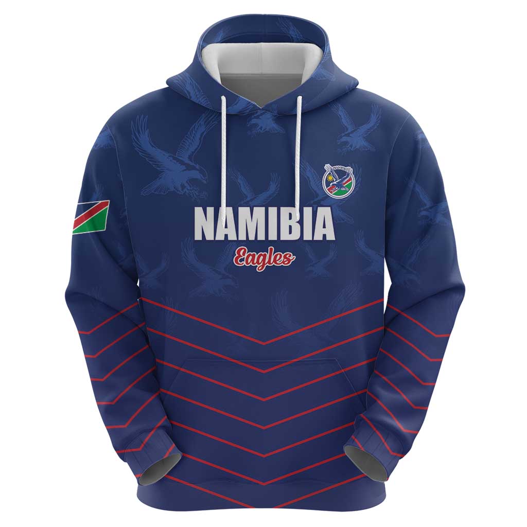 Custom Namibia Cricket Hoodie Go Eagles Go - Wonder Print Shop