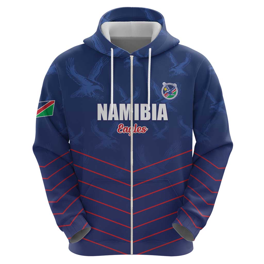 Custom Namibia Cricket Hoodie Go Eagles Go - Wonder Print Shop
