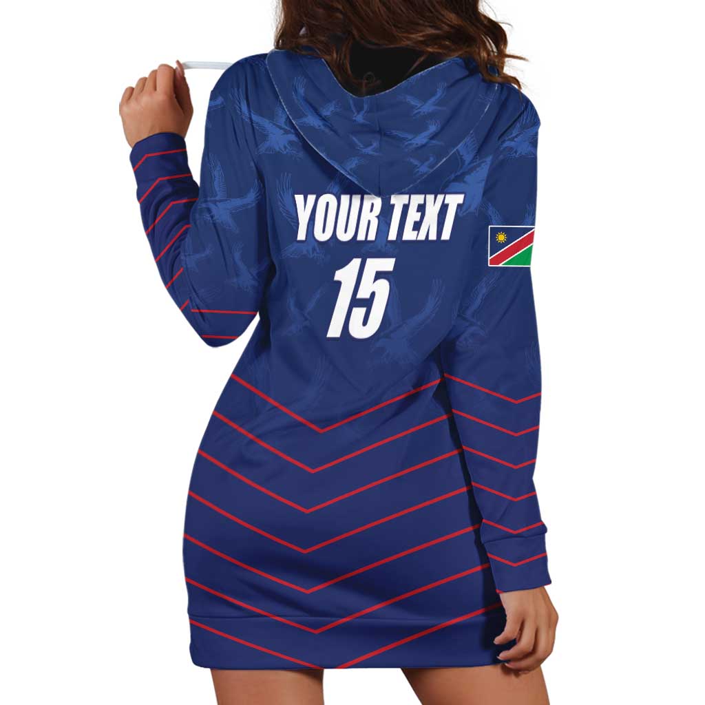 Custom Namibia Cricket Hoodie Dress Go Eagles Go - Wonder Print Shop