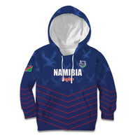 Custom Namibia Cricket Kid Hoodie Go Eagles Go - Wonder Print Shop