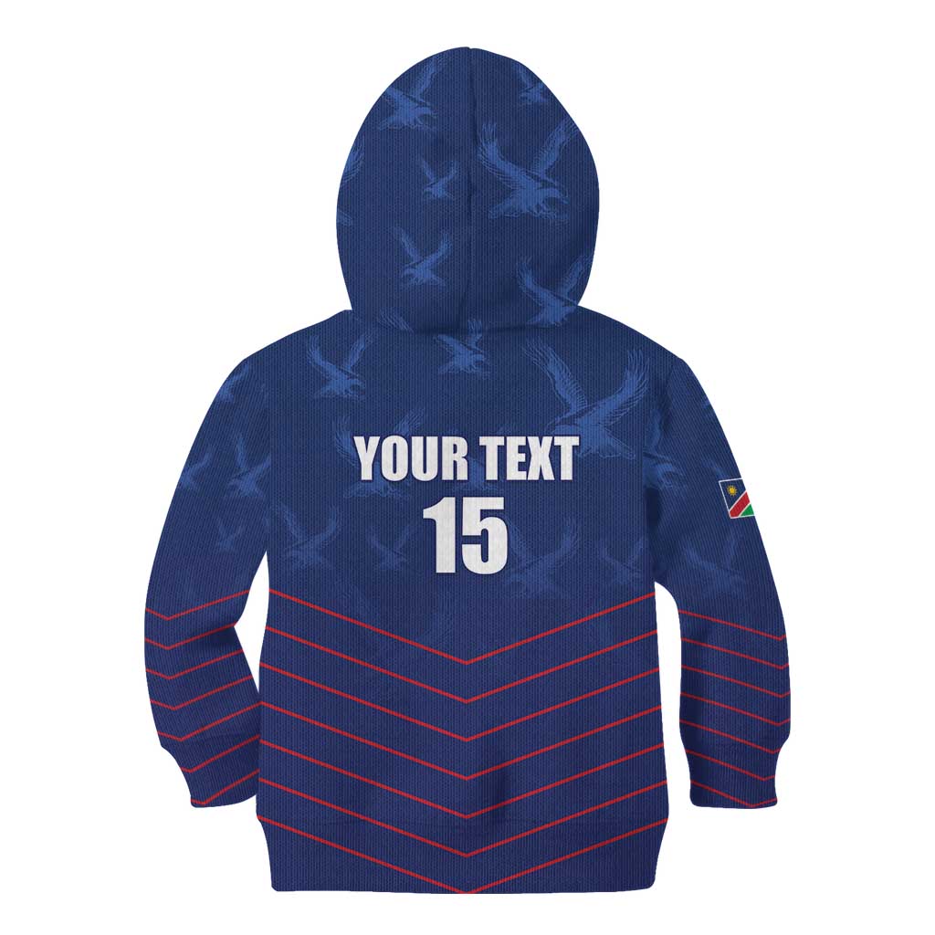 Custom Namibia Cricket Kid Hoodie Go Eagles Go - Wonder Print Shop