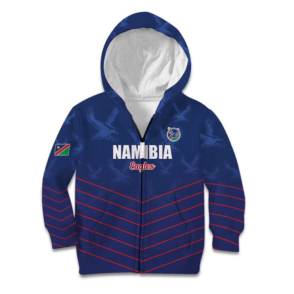 Custom Namibia Cricket Kid Hoodie Go Eagles Go - Wonder Print Shop