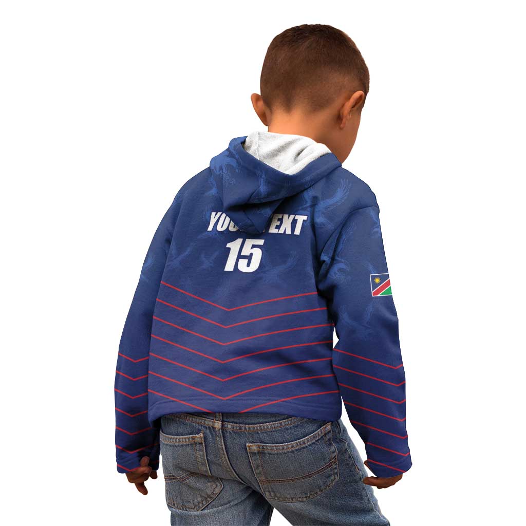 Custom Namibia Cricket Kid Hoodie Go Eagles Go - Wonder Print Shop