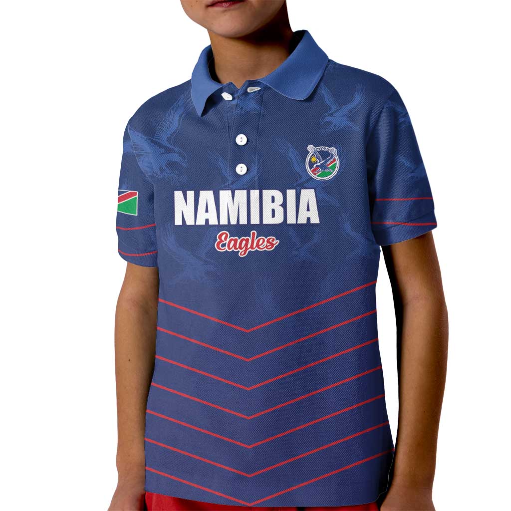 Custom Namibia Cricket Kid Polo Shirt Go Eagles Go - Wonder Print Shop