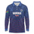 Custom Namibia Cricket Long Sleeve Polo Shirt Go Eagles Go - Wonder Print Shop