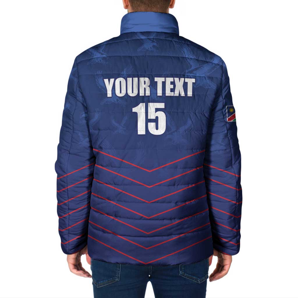 Custom Namibia Cricket Padded Jacket Go Eagles Go - Wonder Print Shop