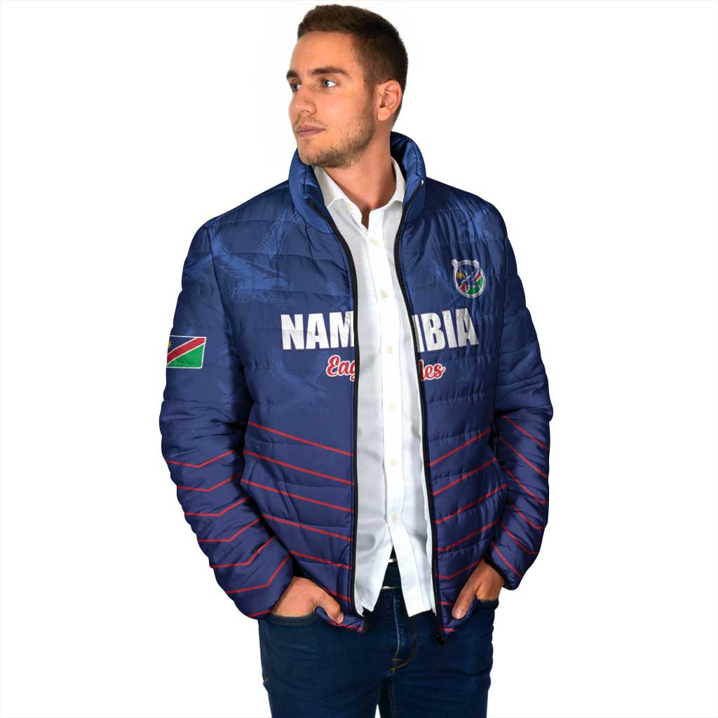 Custom Namibia Cricket Padded Jacket Go Eagles Go - Wonder Print Shop