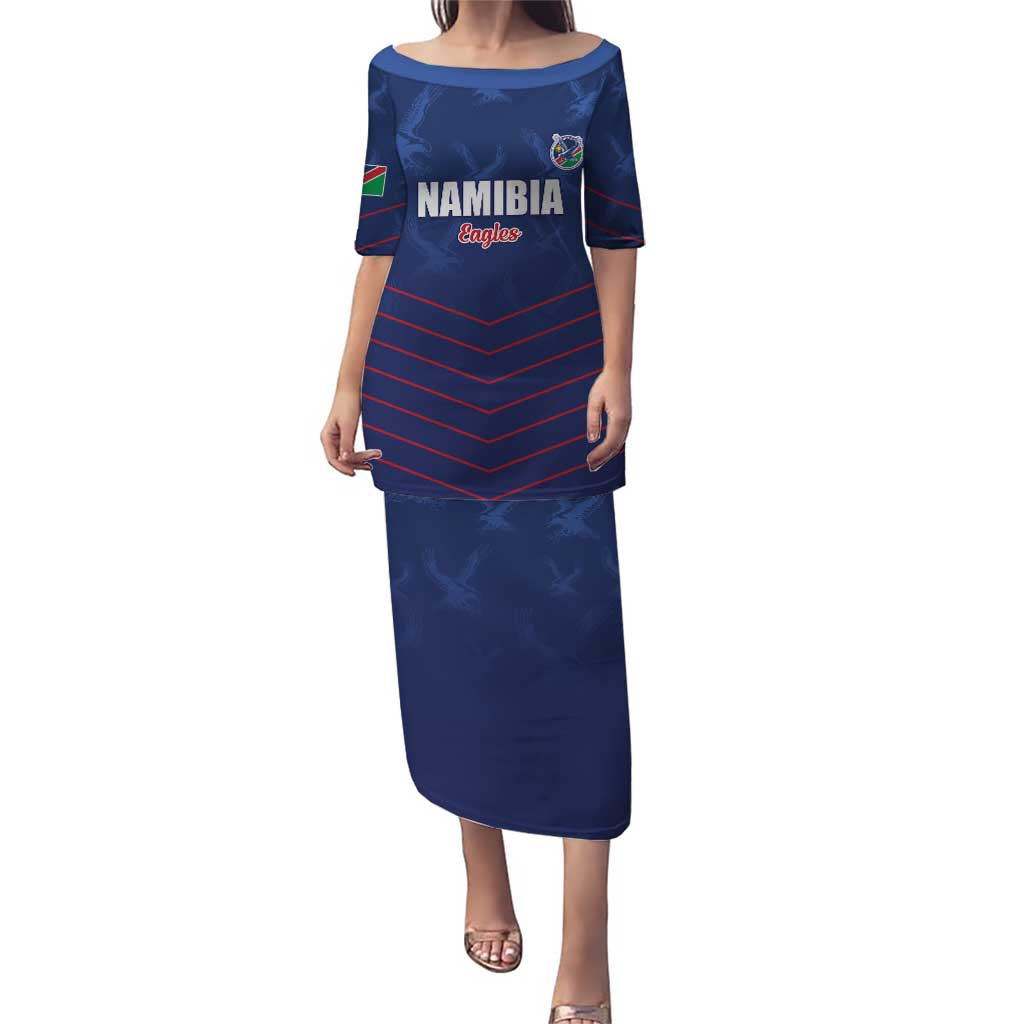 Custom Namibia Cricket Puletasi Go Eagles Go - Wonder Print Shop