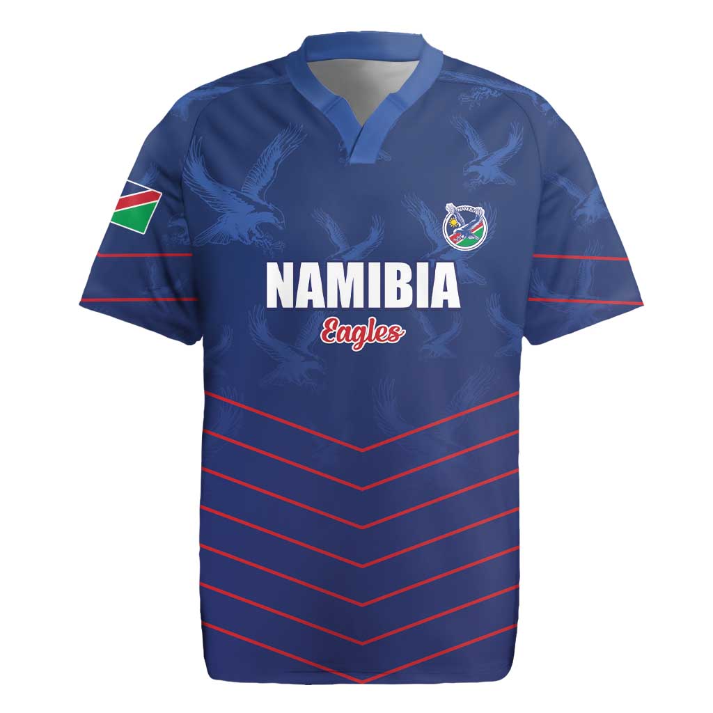 Custom Namibia Cricket Rugby Jersey Go Eagles Go - Wonder Print Shop