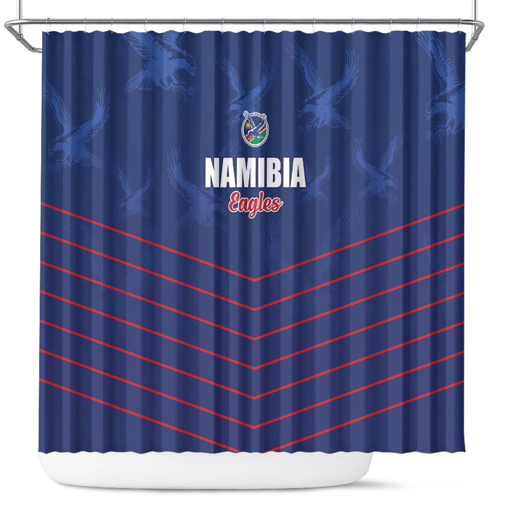 Namibia Cricket Shower Curtain Go Eagles Go - Wonder Print Shop