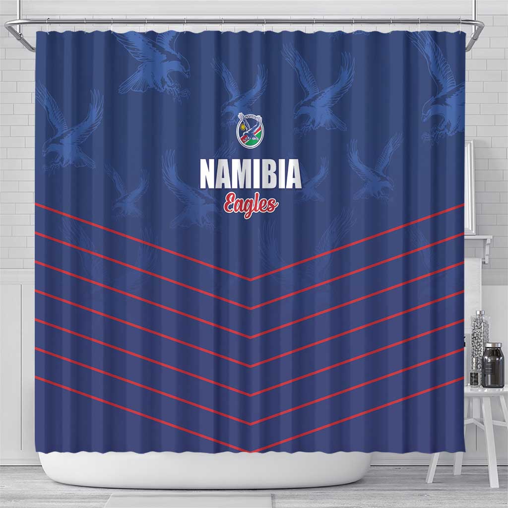 Namibia Cricket Shower Curtain Go Eagles Go - Wonder Print Shop