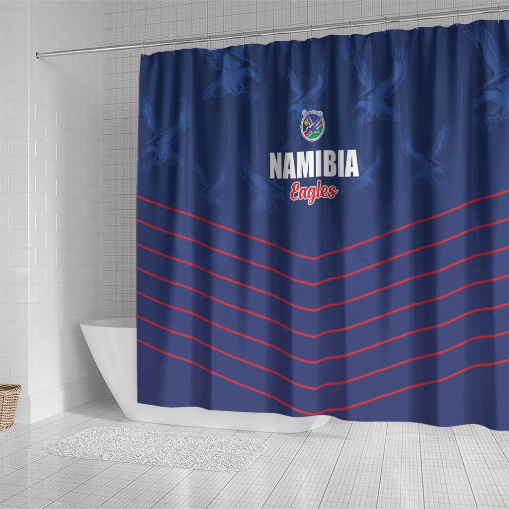 Namibia Cricket Shower Curtain Go Eagles Go - Wonder Print Shop