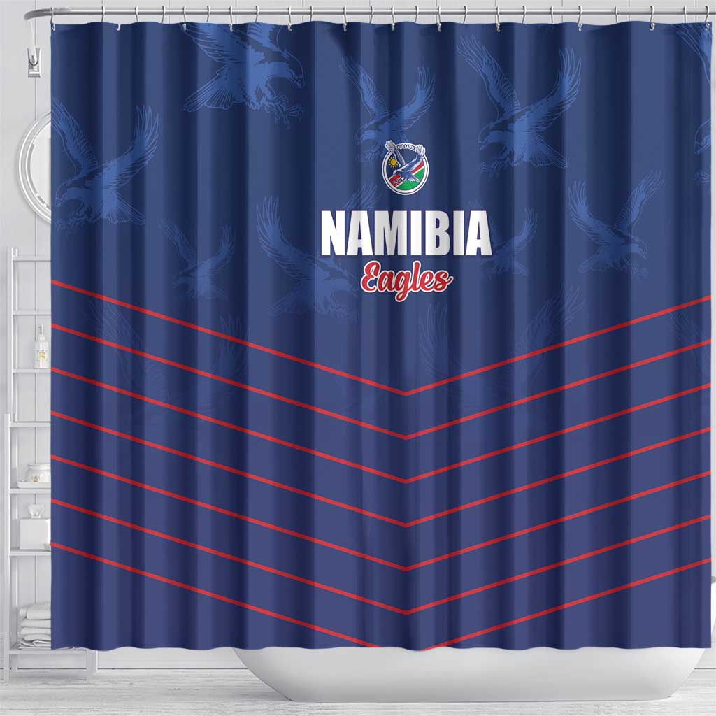 Namibia Cricket Shower Curtain Go Eagles Go - Wonder Print Shop