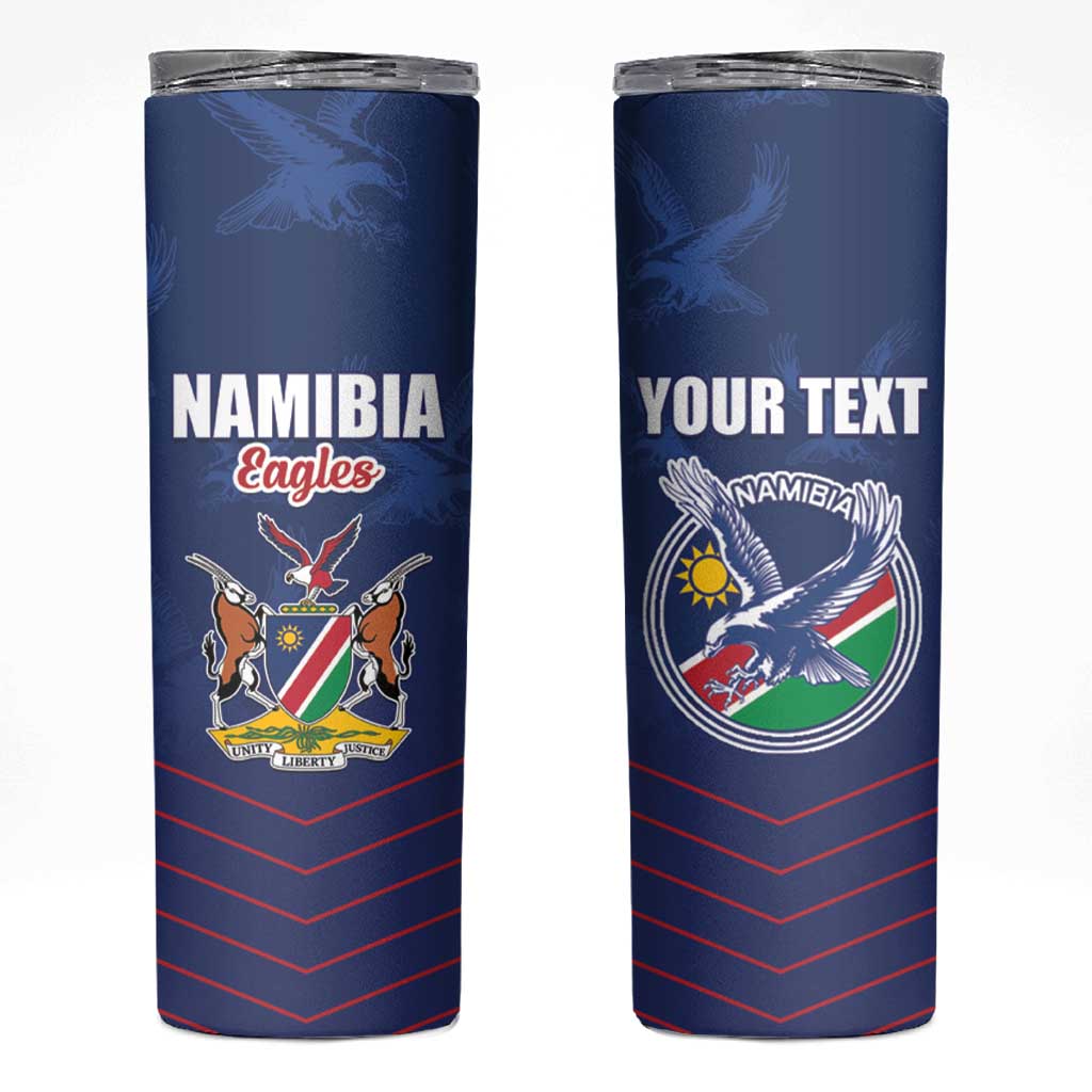 Custom Namibia Cricket Skinny Tumbler Go Eagles Go - Wonder Print Shop