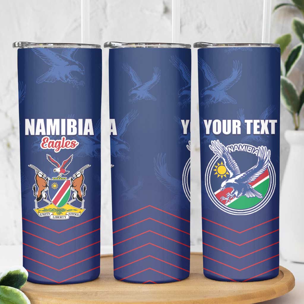 Custom Namibia Cricket Skinny Tumbler Go Eagles Go - Wonder Print Shop