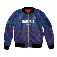 Custom Namibia Cricket Sleeve Zip Bomber Jacket Go Eagles Go - Wonder Print Shop