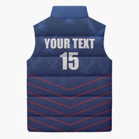 Custom Namibia Cricket Sleeveless Puffer Jacket Go Eagles Go - Wonder Print Shop