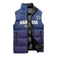 Custom Namibia Cricket Sleeveless Puffer Jacket Go Eagles Go - Wonder Print Shop