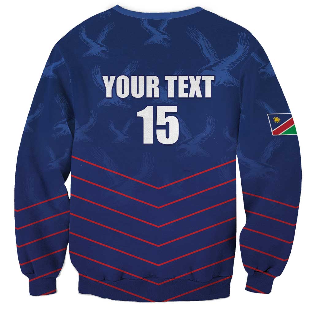 Custom Namibia Cricket Sweatshirt Go Eagles Go - Wonder Print Shop