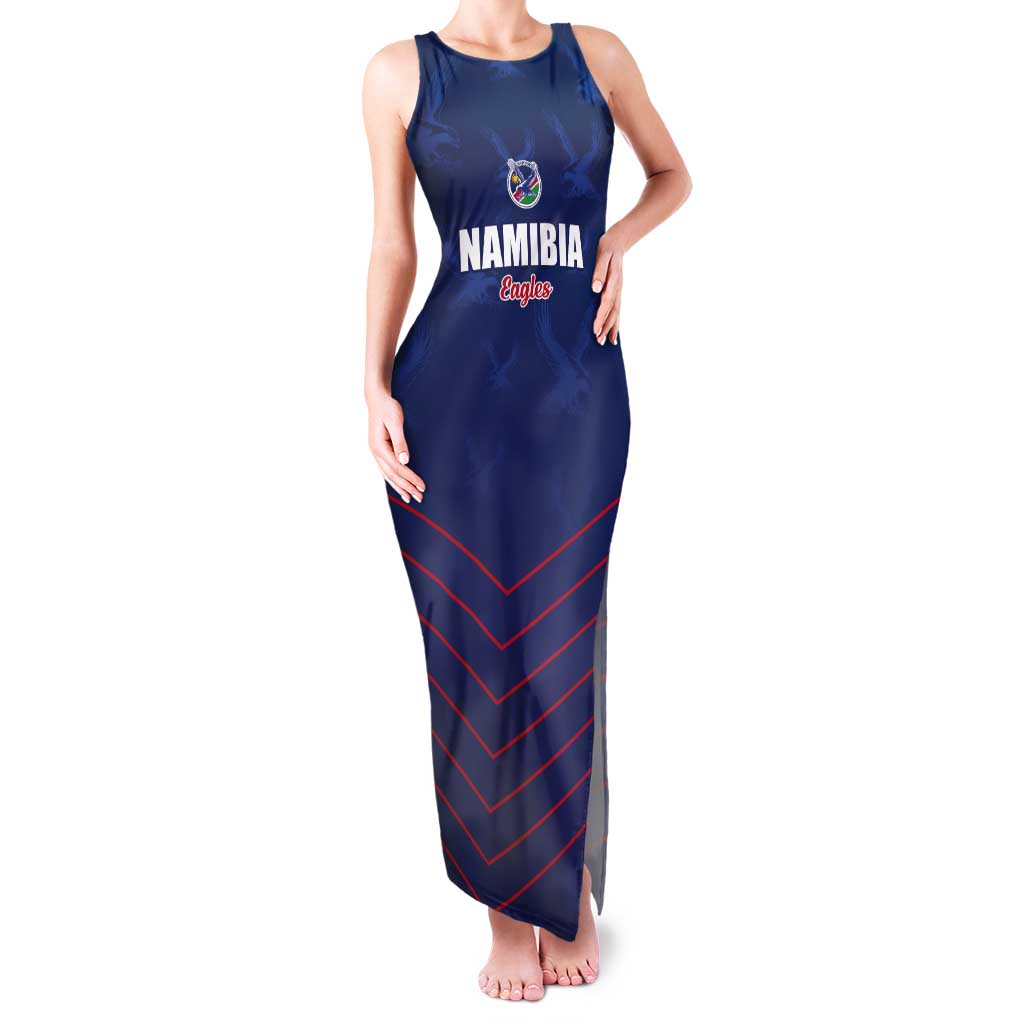 Custom Namibia Cricket Tank Maxi Dress Go Eagles Go - Wonder Print Shop