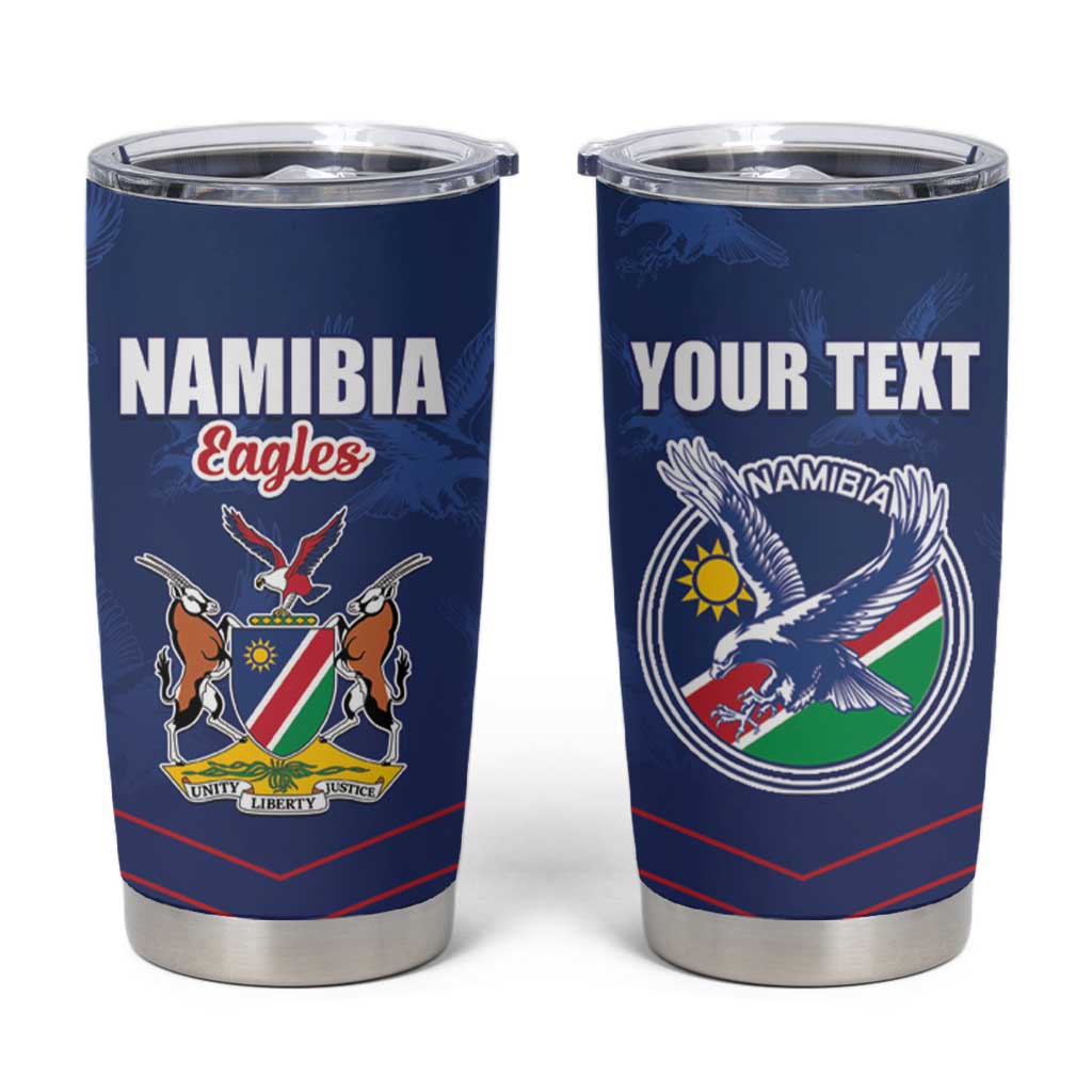 Custom Namibia Cricket Tumbler Cup Go Eagles Go - Wonder Print Shop