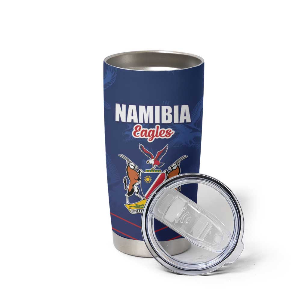 Custom Namibia Cricket Tumbler Cup Go Eagles Go - Wonder Print Shop