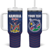 Custom Namibia Cricket Tumbler With Handle Go Eagles Go - Wonder Print Shop