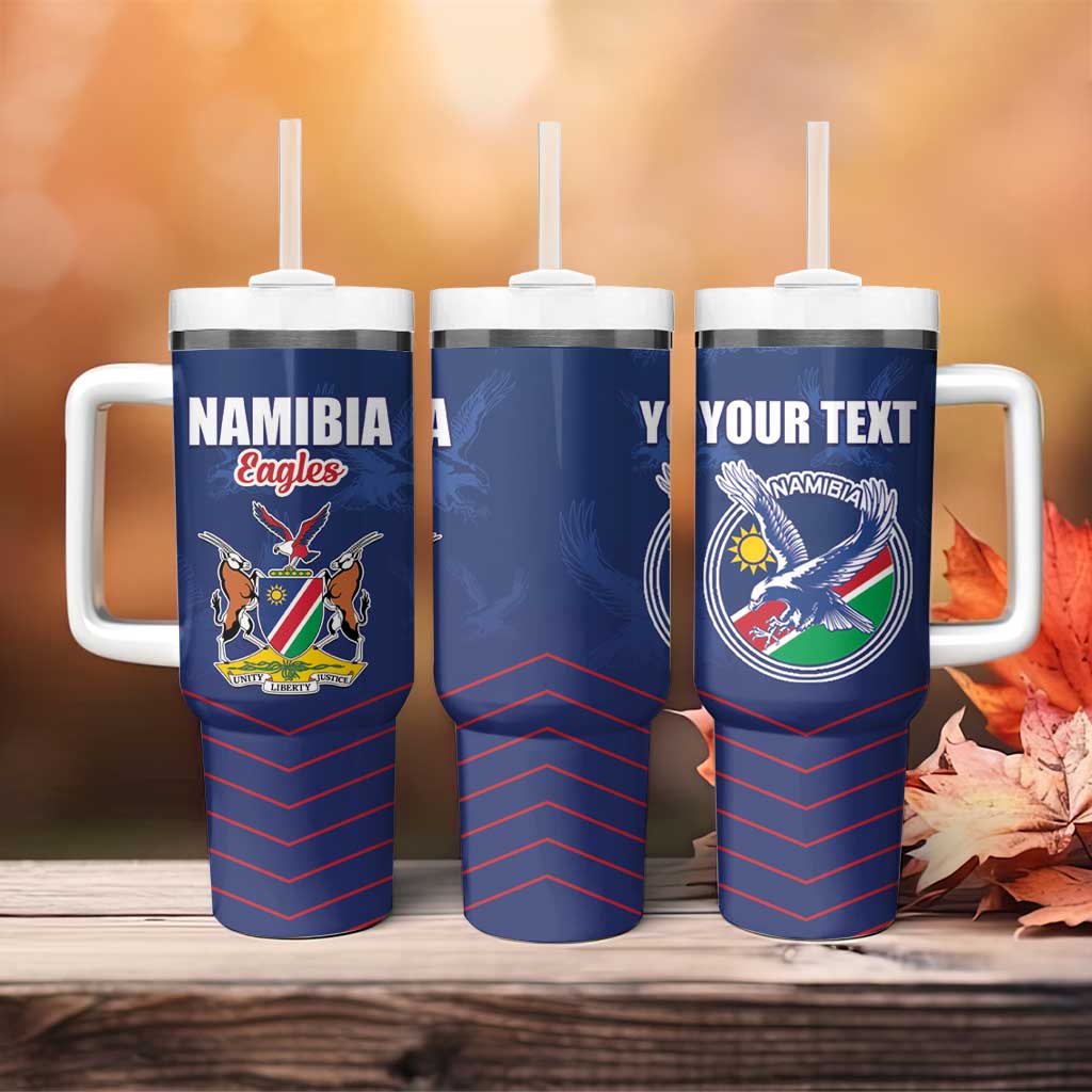 Custom Namibia Cricket Tumbler With Handle Go Eagles Go - Wonder Print Shop