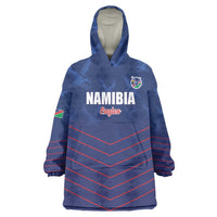 Custom Namibia Cricket Wearable Blanket Hoodie Go Eagles Go - Wonder Print Shop