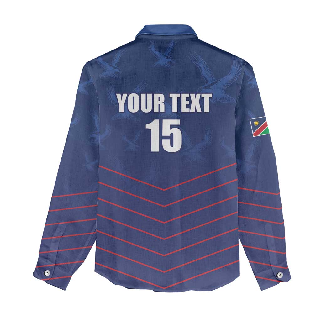 Custom Namibia Cricket Women Casual Shirt Go Eagles Go - Wonder Print Shop