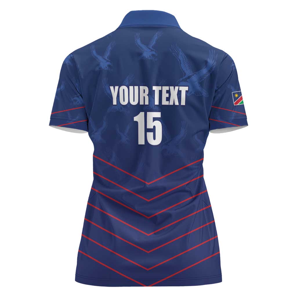 Custom Namibia Cricket Women Polo Shirt Go Eagles Go - Wonder Print Shop