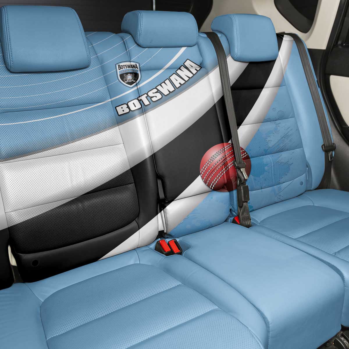 Botswana Cricket Back Car Seat Cover Go Baggy Blues - Wonder Print Shop