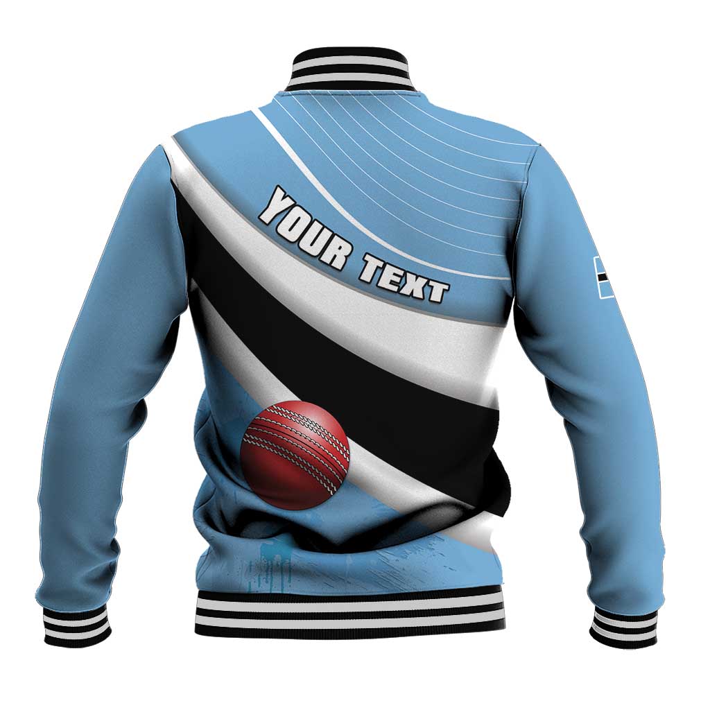Custom Botswana Cricket Baseball Jacket Go Baggy Blues - Wonder Print Shop