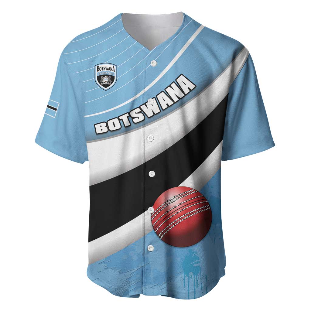 Custom Botswana Cricket Baseball Jersey Go Baggy Blues - Wonder Print Shop