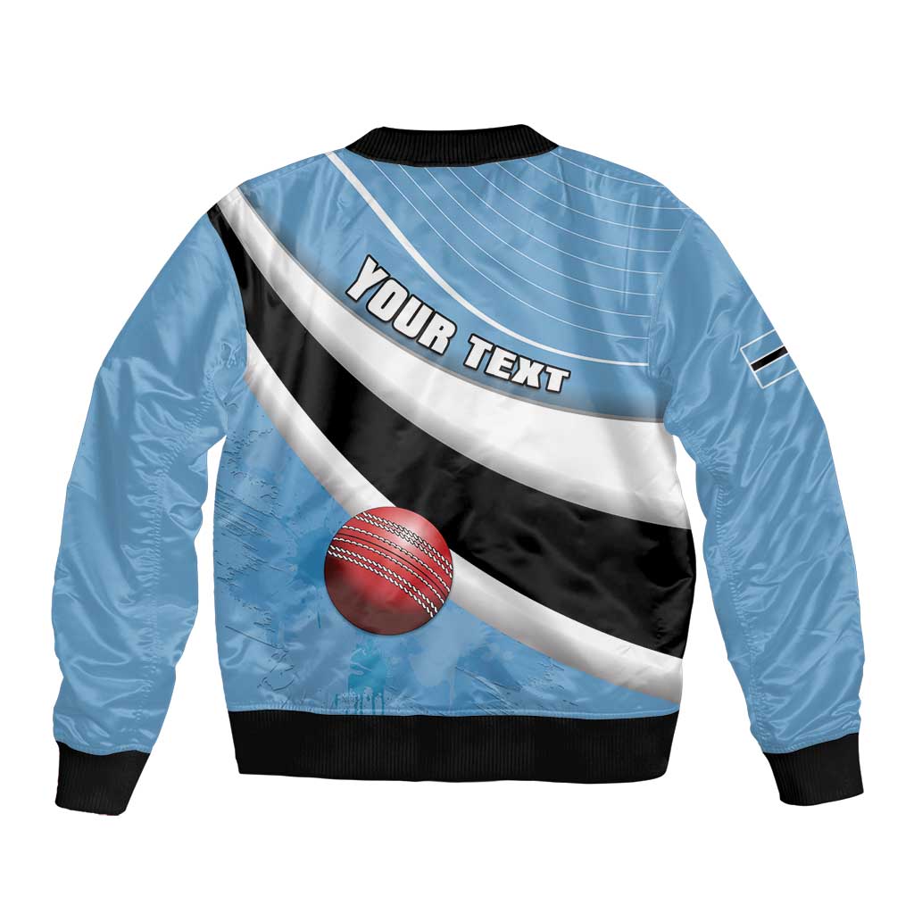 Custom Botswana Cricket Bomber Jacket Go Baggy Blues - Wonder Print Shop