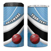 Custom Botswana Cricket 4 in 1 Can Cooler Tumbler Go Baggy Blues - Wonder Print Shop