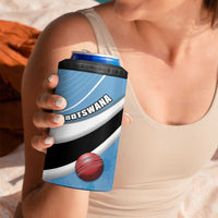 Custom Botswana Cricket 4 in 1 Can Cooler Tumbler Go Baggy Blues - Wonder Print Shop
