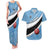 Custom Botswana Cricket Couples Matching Tank Maxi Dress and Hawaiian Shirt Go Baggy Blues - Wonder Print Shop