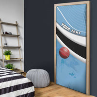 Custom Botswana Cricket Door Cover Go Baggy Blues - Wonder Print Shop